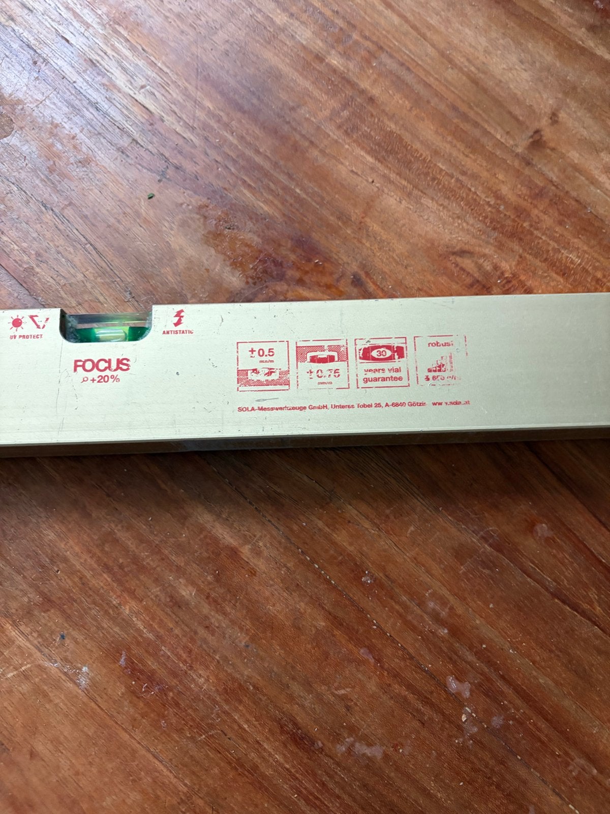 Waterpas Sola Focus 160 cm, Doe-het-zelf en Verbouw, Gereedschap | Handgereedschap, Ophalen, Gebruikt, Waterpas, Overige merken