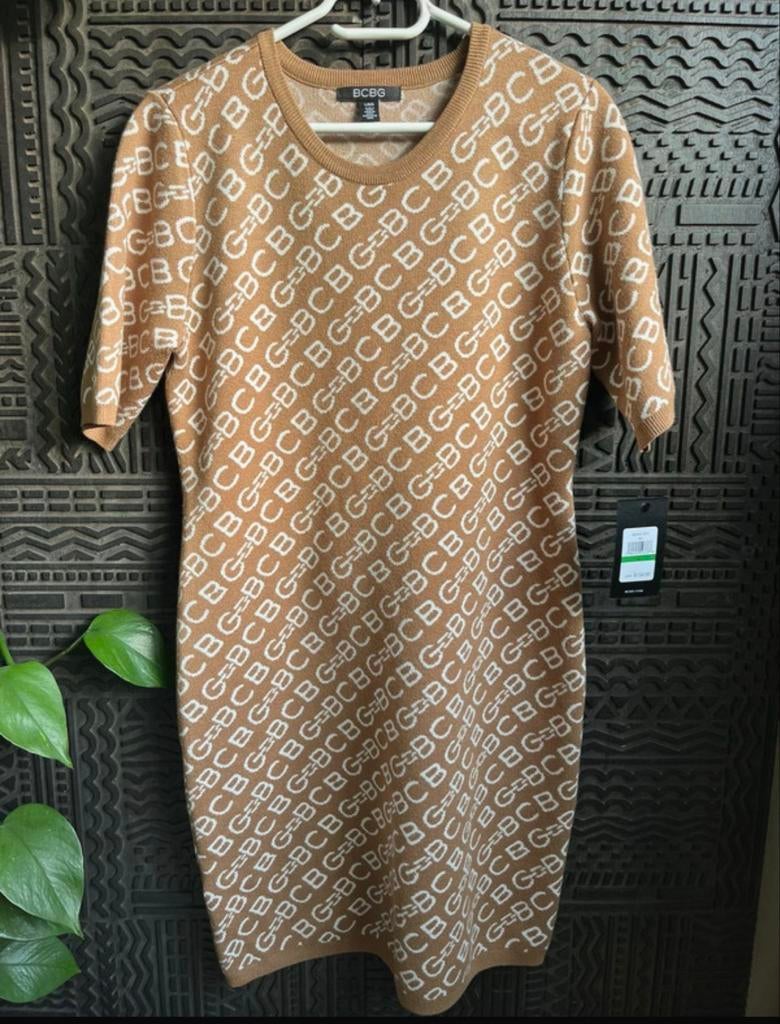 BCBG jurk maat L, Bruin, Maat 42/44 (L), Nieuw, Ophalen of Verzenden