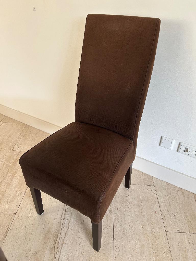 Eetkamerstoelen, Huis en Inrichting, Ophalen, Bruin, Zo goed als nieuw, Stof