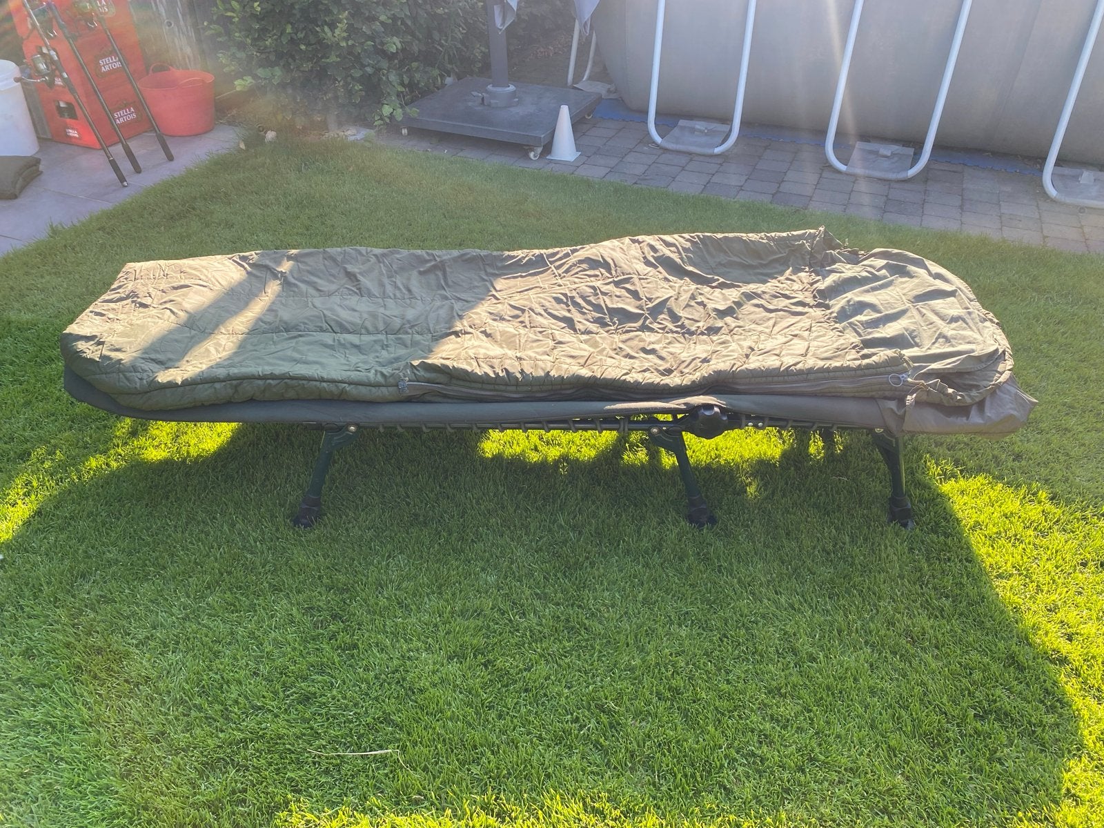 Nash Hooligan 3 Bedchair met 4-seizoenen slaapzak, Ophalen, Gebruikt, Overige typen
