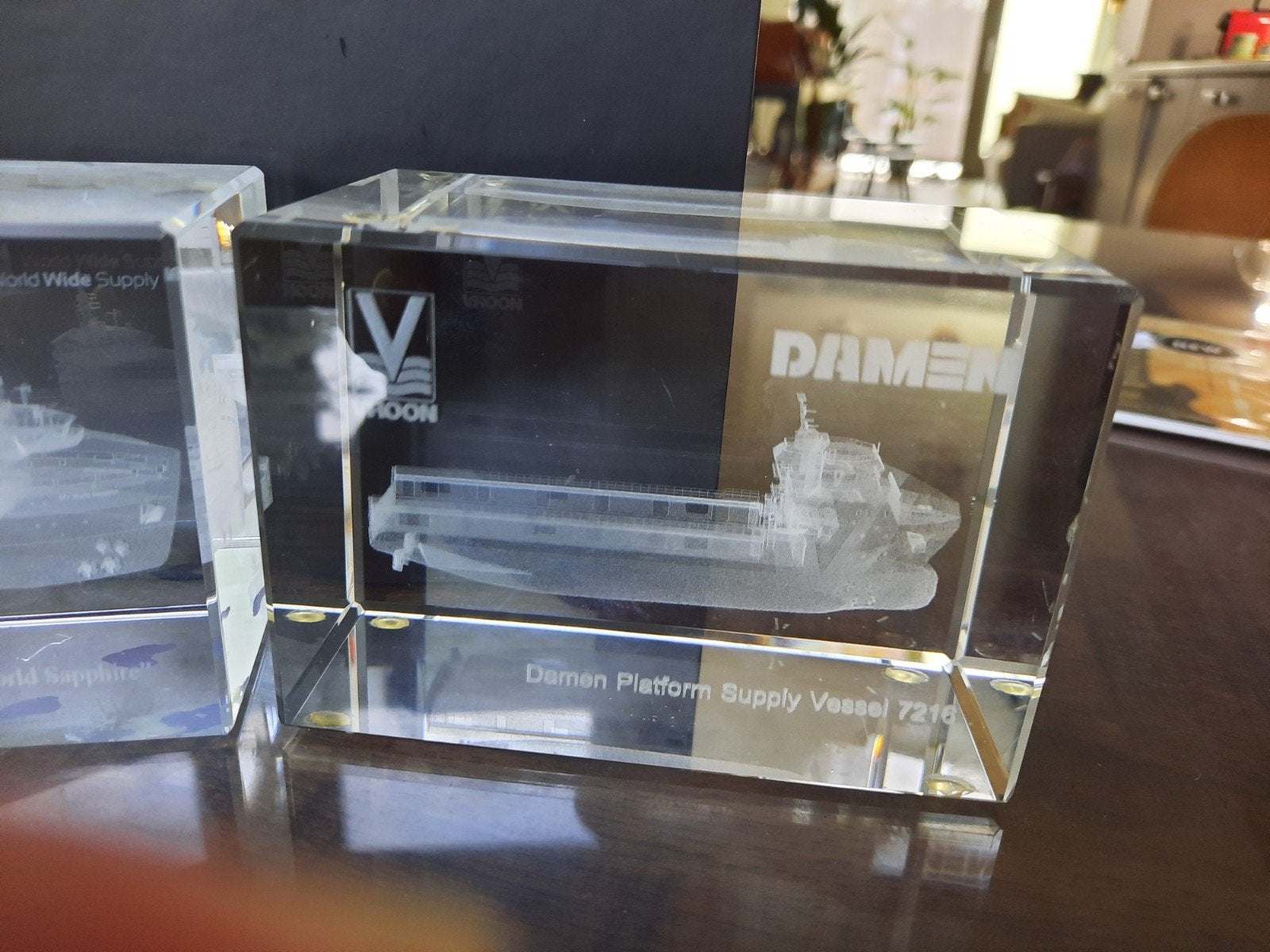 Damen Scheepsmodellen in Kristal-World Sapphire & PSV 72, Antiek en Kunst, Ophalen of Verzenden