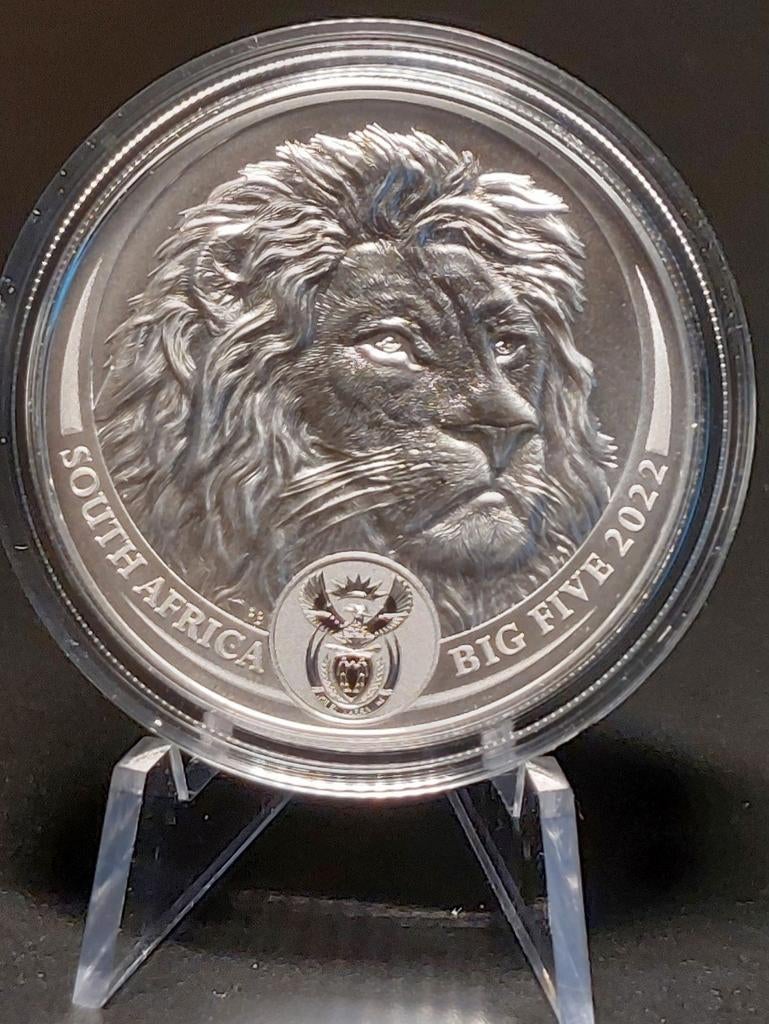 Big Five Serie 2 Leeuw 1 oz Zilveren Munt, Verzenden, Losse munt, Zilver