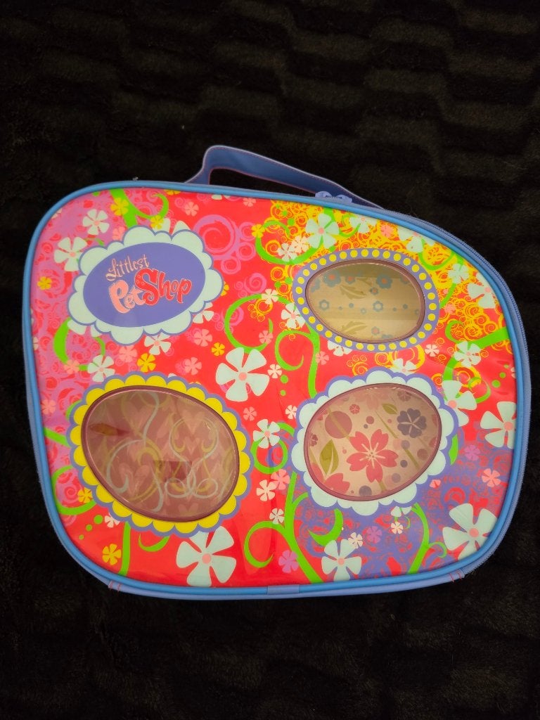 Littlest Pet Shop reiskoffer van blauw vinyl met 5 vakken, Kinderen en Baby's, Ophalen of Verzenden, Zo goed als nieuw, Jongen of Meisje