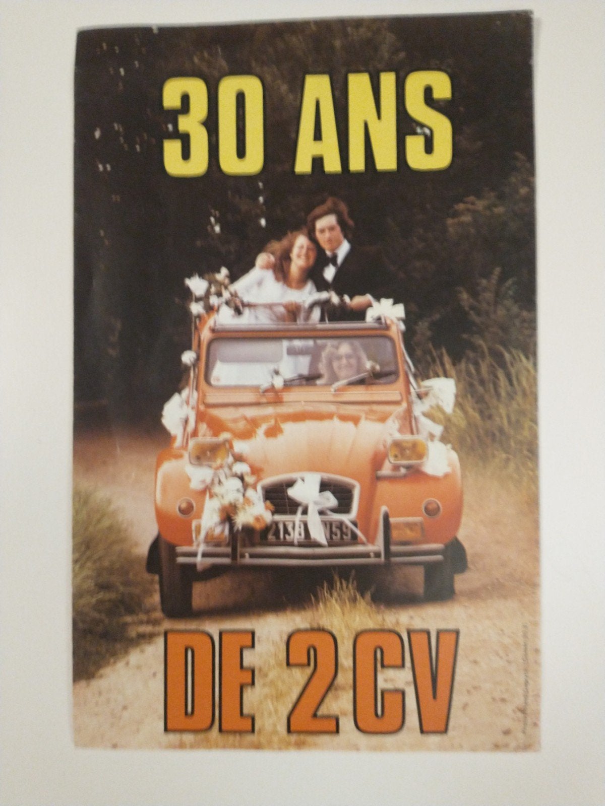 Citroën 2CV 30 Jaar Jubileum Poster, Ophalen of Verzenden, Zo goed als nieuw, Citroën, Onbekend
