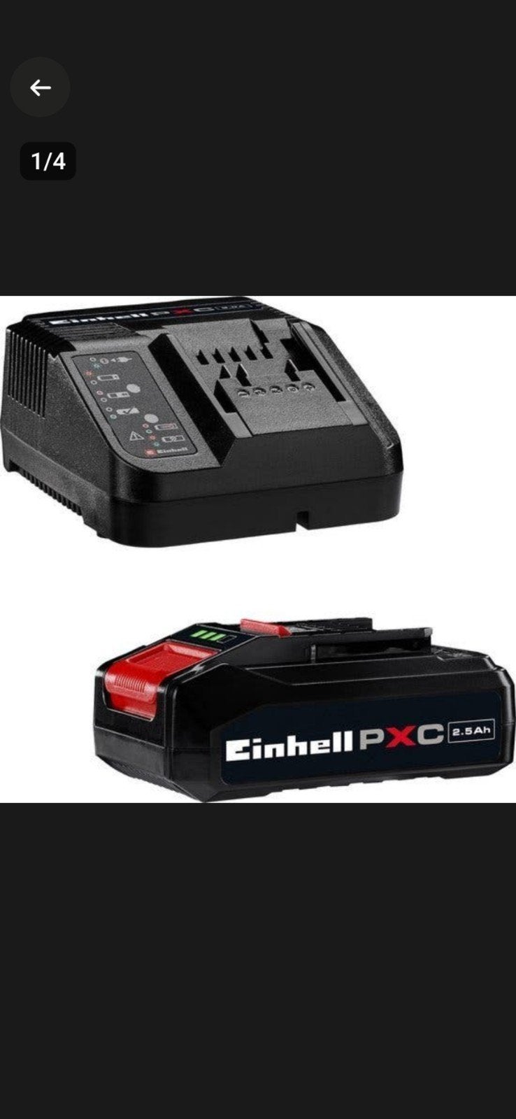Einhell starterkit 2.5 A batt plus lader, Ophalen of Verzenden, Nieuw