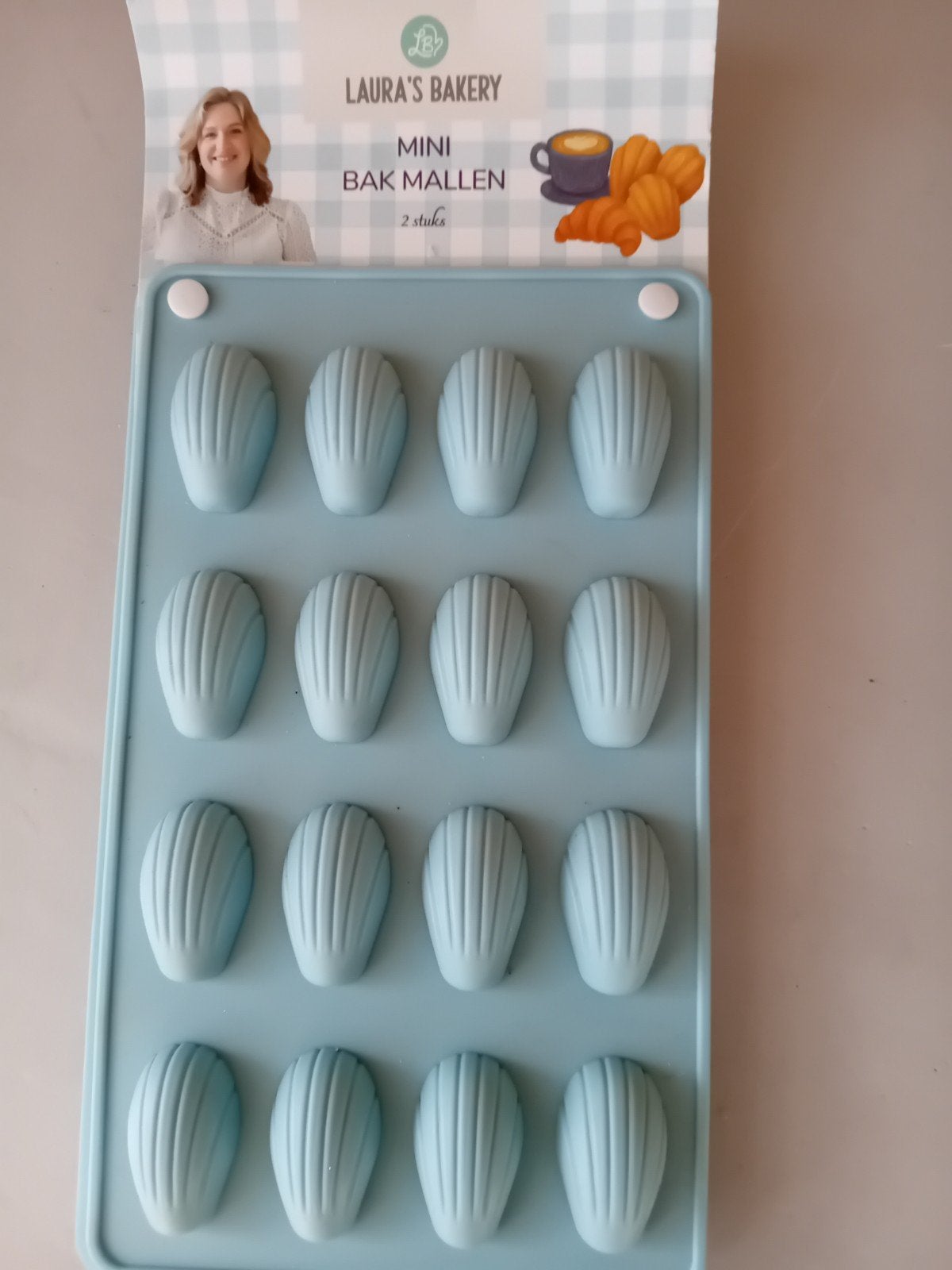 Laura's Bakery Mini Bakmallen - Madeleine & Donut Vormen, Nieuw, Ophalen of Verzenden, Overige merken, Rubber/elastomeren