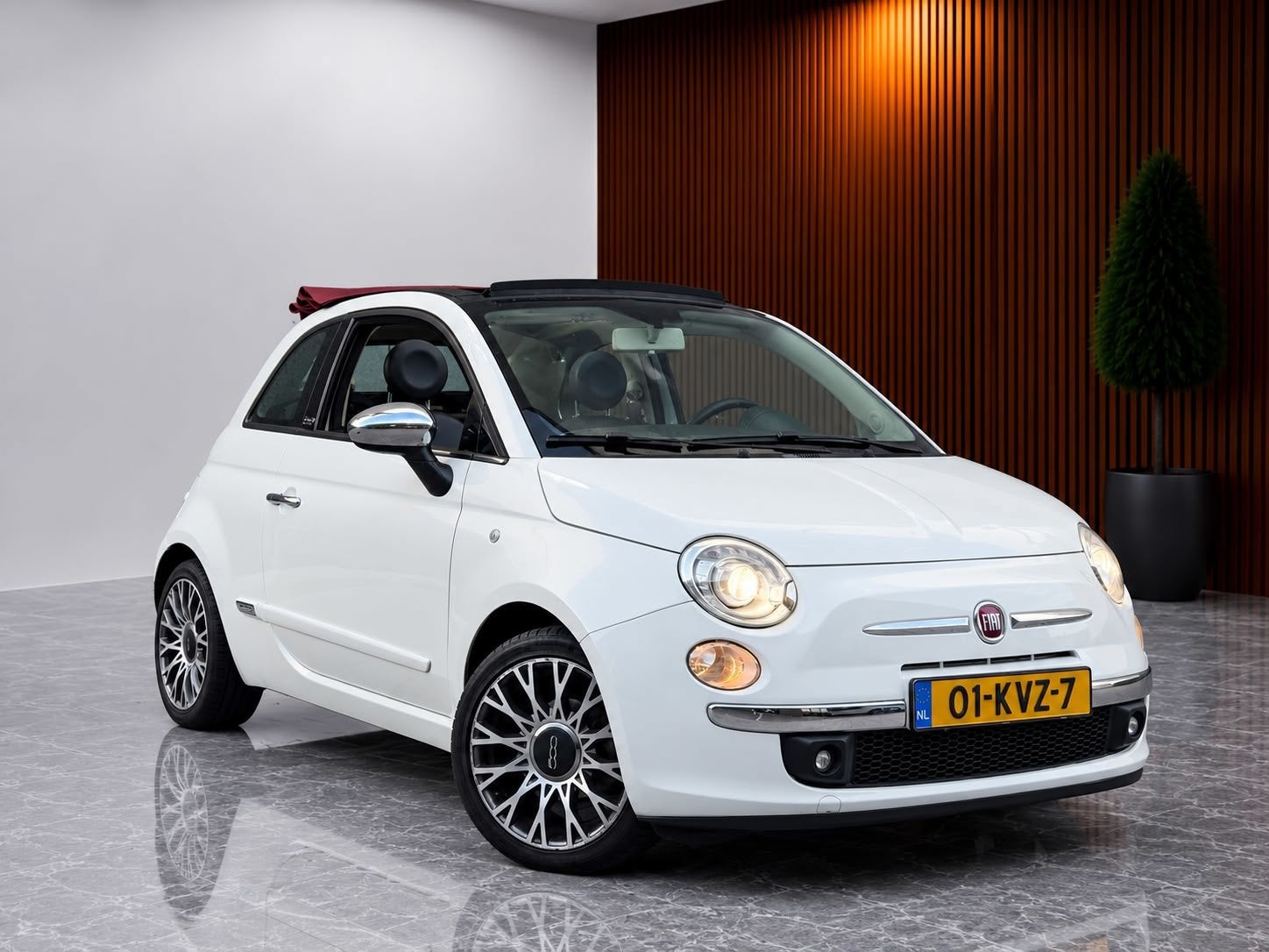 Fiat 500 C 1.2 Lounge Parelmoer! Automaat (CLIMATE CONTROL,, Auto's, Euro 5, Gebruikt, Cabriolet, Bedrijf