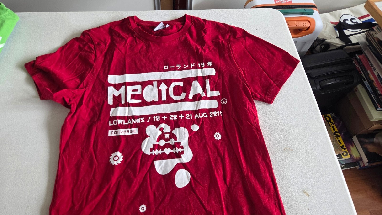 Converse Medical Lowlands 2011 T-shirt Maat L Rood, Maat 52/54 (L), Verzenden, Converse, Gedragen