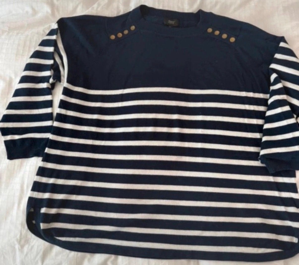 Zhenzi gestreepte trui, donkerblauw/crème, maat XL, Ophalen of Verzenden, Gedragen, Maat 46/48 (XL) of groter, Meerkleurig