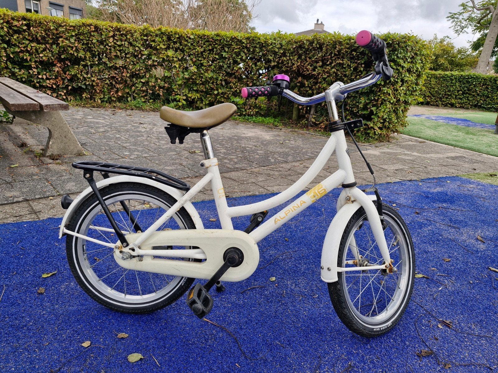 Alpina 16 inch kinderfiets met voorrek, Terugtraprem, Alpina, Ophalen of Verzenden, 16 tot 20 inch