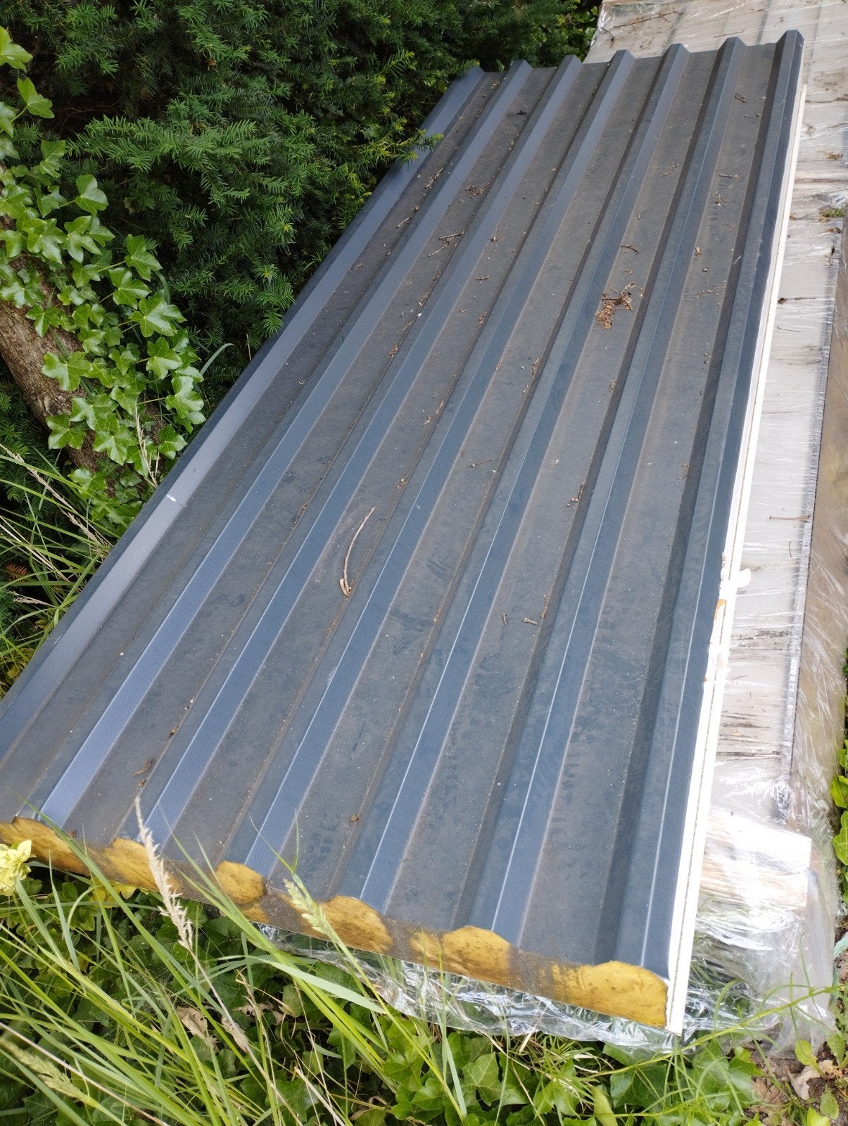 1 Dakplaat antraciet 2800cm +rest stukken, Zwart, Minder dan 5 m², Metaal, Ophalen