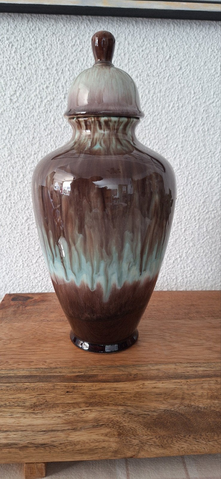 Vintage German Foreign dekselvase, Antiek en Kunst, Ophalen of Verzenden