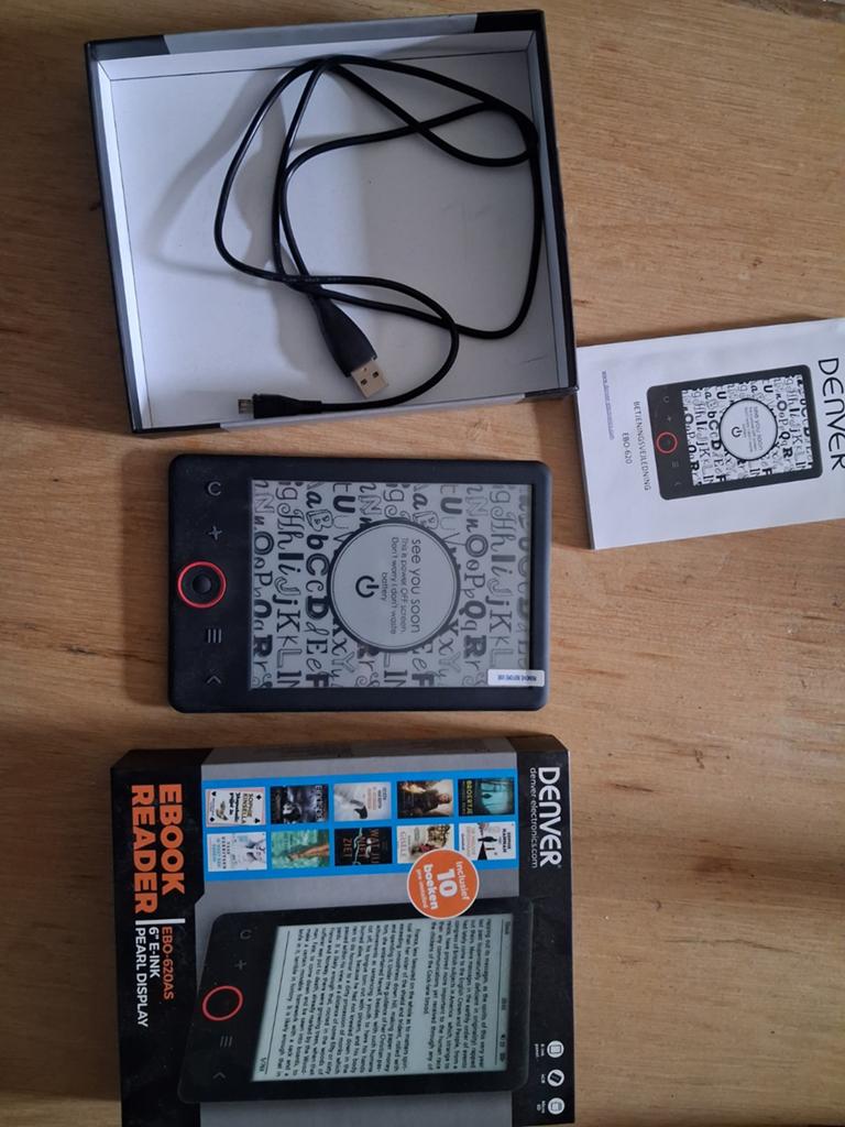 Denver Ebook Reader EBO-620AS - Nieuw in doos, Computers en Software, E-readers, Nieuw, Ophalen of Verzenden, 4 GB of minder, Denver