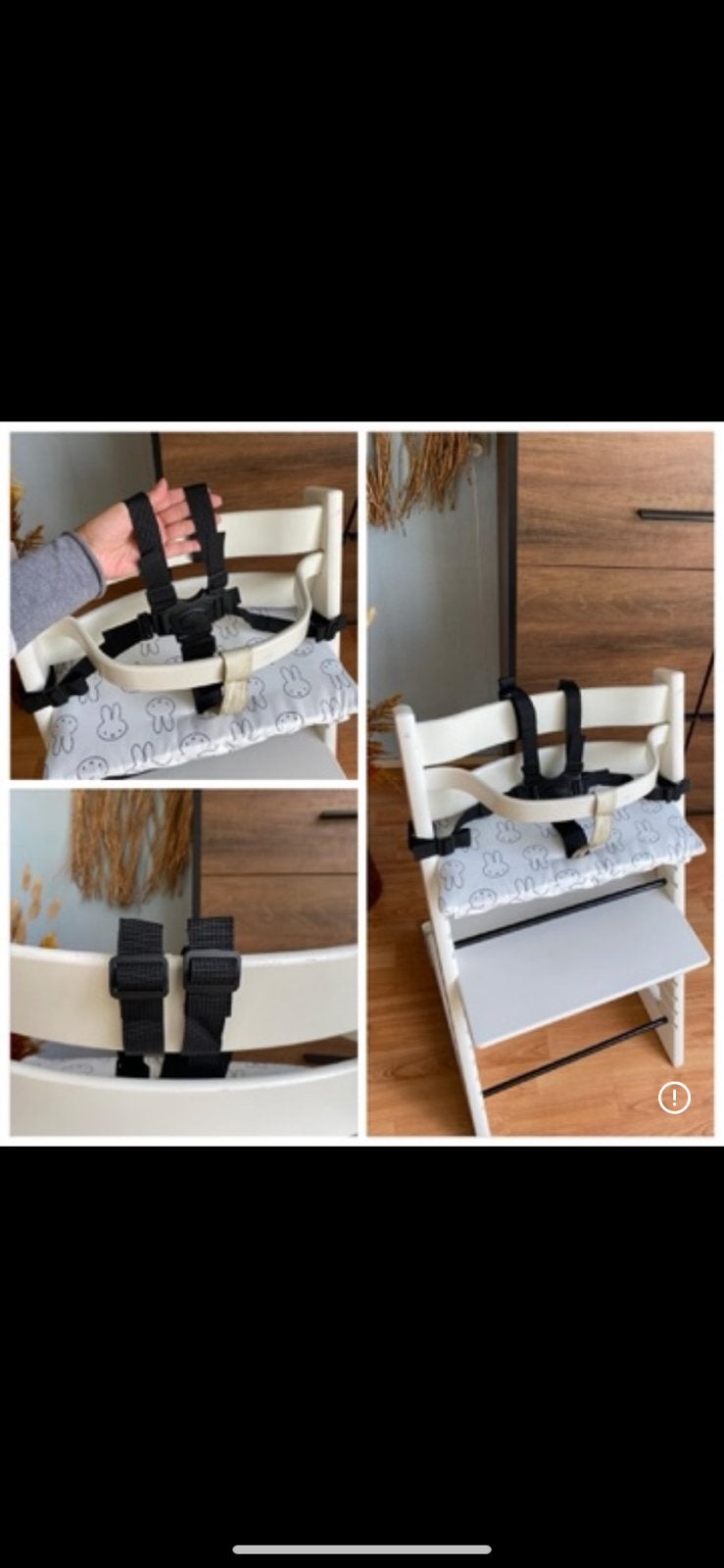 Zwarte harnas voor kinderstoel stokke tripp trapp, Kinderen en Baby's, Kinderstoelen, Ophalen of Verzenden, Nieuw, Meegroeistoel