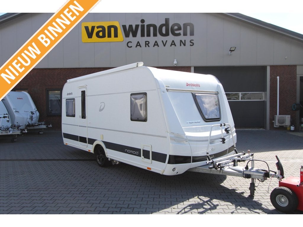 Dethleffs Nomad 470 FR Luifel-Mover-Fietsenrek, Caravans en Kamperen, Caravans, Rondzit, Schokbreker, Bedrijf, Overige typen