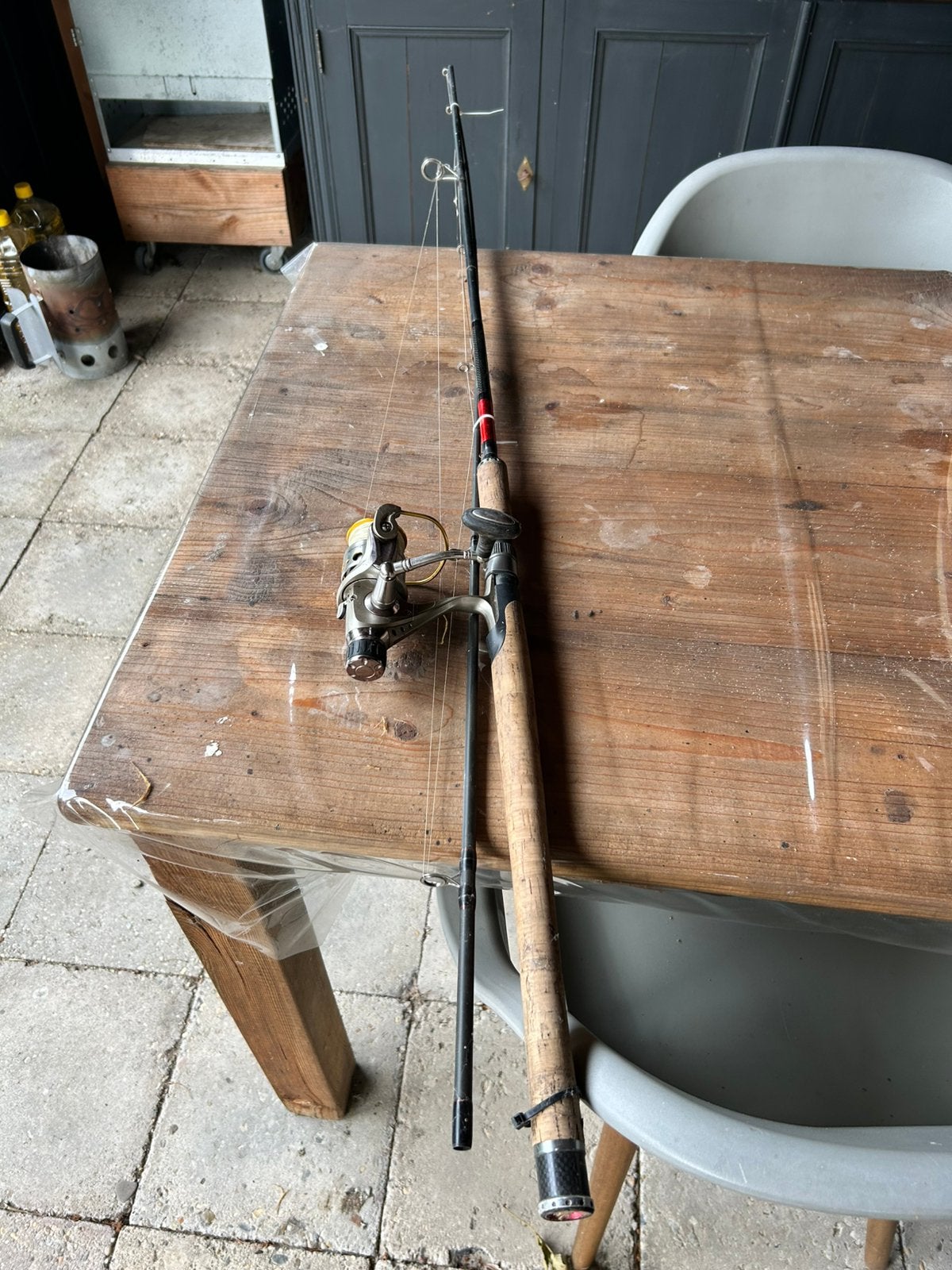 Spinhengel 2.70 m + molen – direct klaar voor gebruik, Ophalen, Zo goed als nieuw, Molen