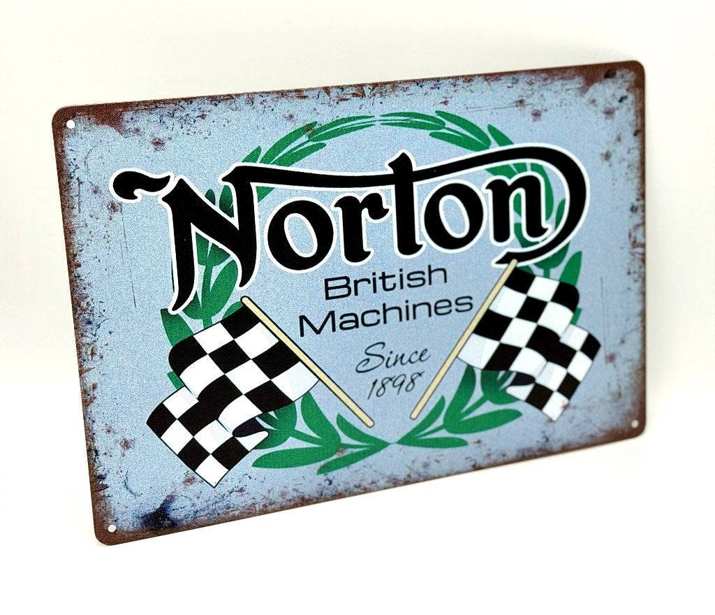 Norton motorcycle bord | 20x30cm | Commando, Verzamelen, Merken en Reclamevoorwerpen, Ophalen of Verzenden, Nieuw, Reclamebord
