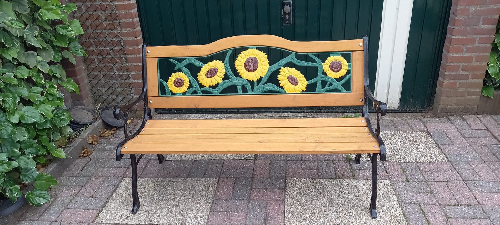 Gietijzeren tuinbank, Tuin en Terras, Tuinbanken, Ophalen of Verzenden, Zo goed als nieuw, Metaal