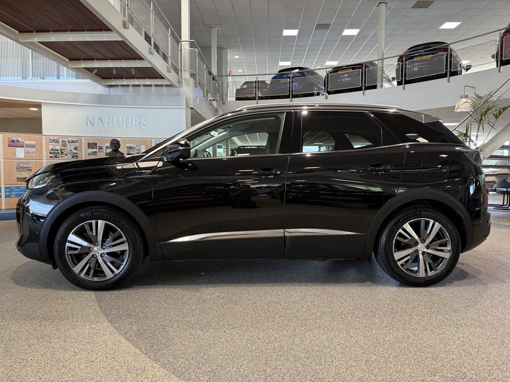 Peugeot 3008 1.6 HYbrid 225pk Allure, Adaptive cruise, Camer, Auto's, Peugeot, Gebruikt, 4 cilinders, Leder en Stof, Zwart