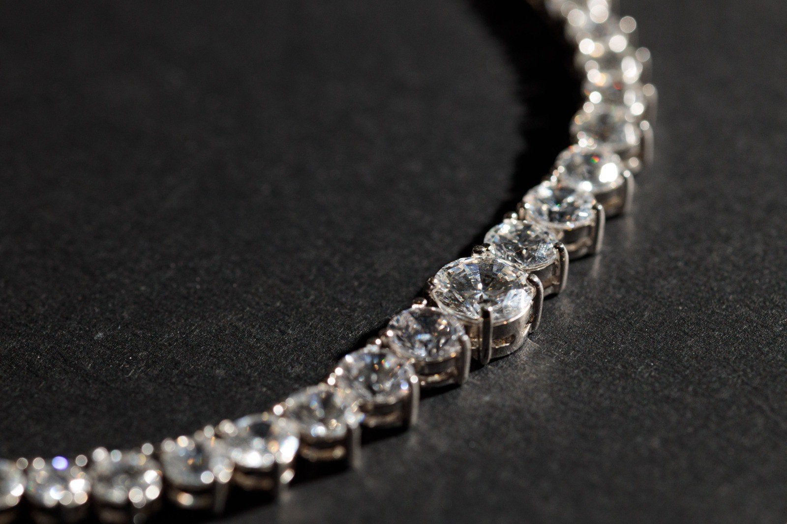 Zilveren Choker Ketting & Tennisarmband Set, Zo goed als nieuw, Zilver, Zilver, Ophalen