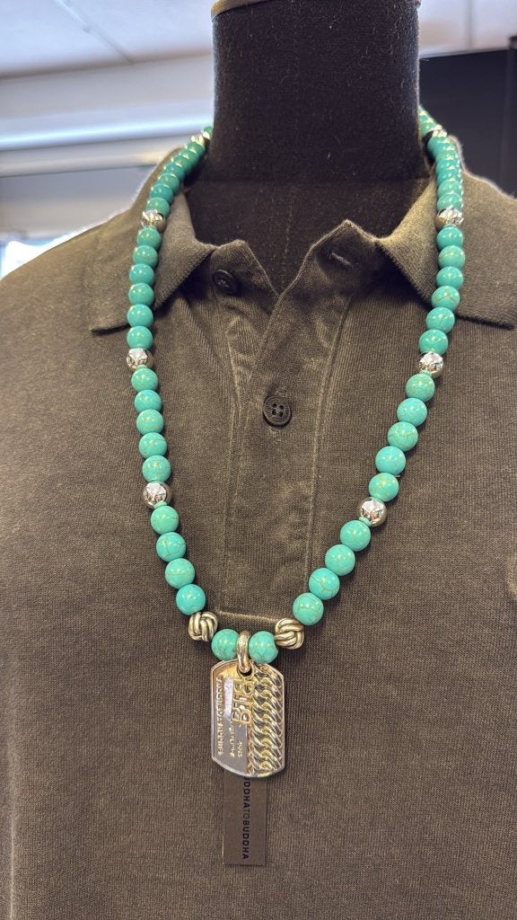 BUDDHA TO BUDDHA KETTING 188 SPIRIT BEAD TURQUOISE € 649,00, Ophalen of Verzenden, Nieuw, Zilver, Zilver