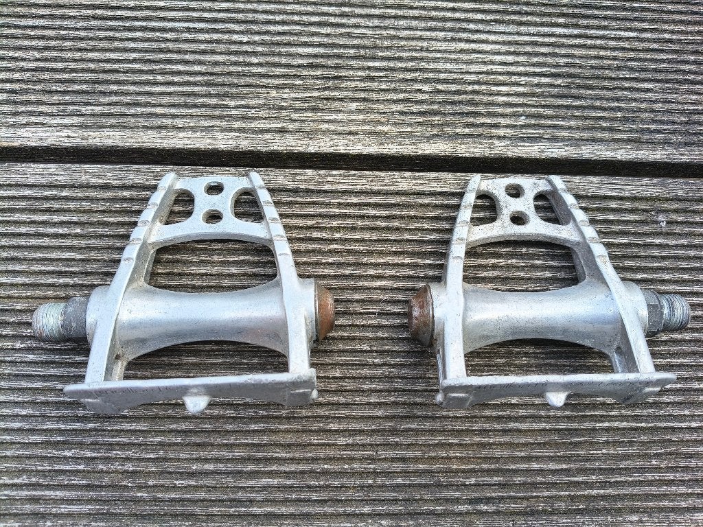 vintage racefiets pedalen Maillard CxC, Fietsen en Brommers, Crankstel of Pedalen, Gebruikt, Ophalen of Verzenden, Aluminium