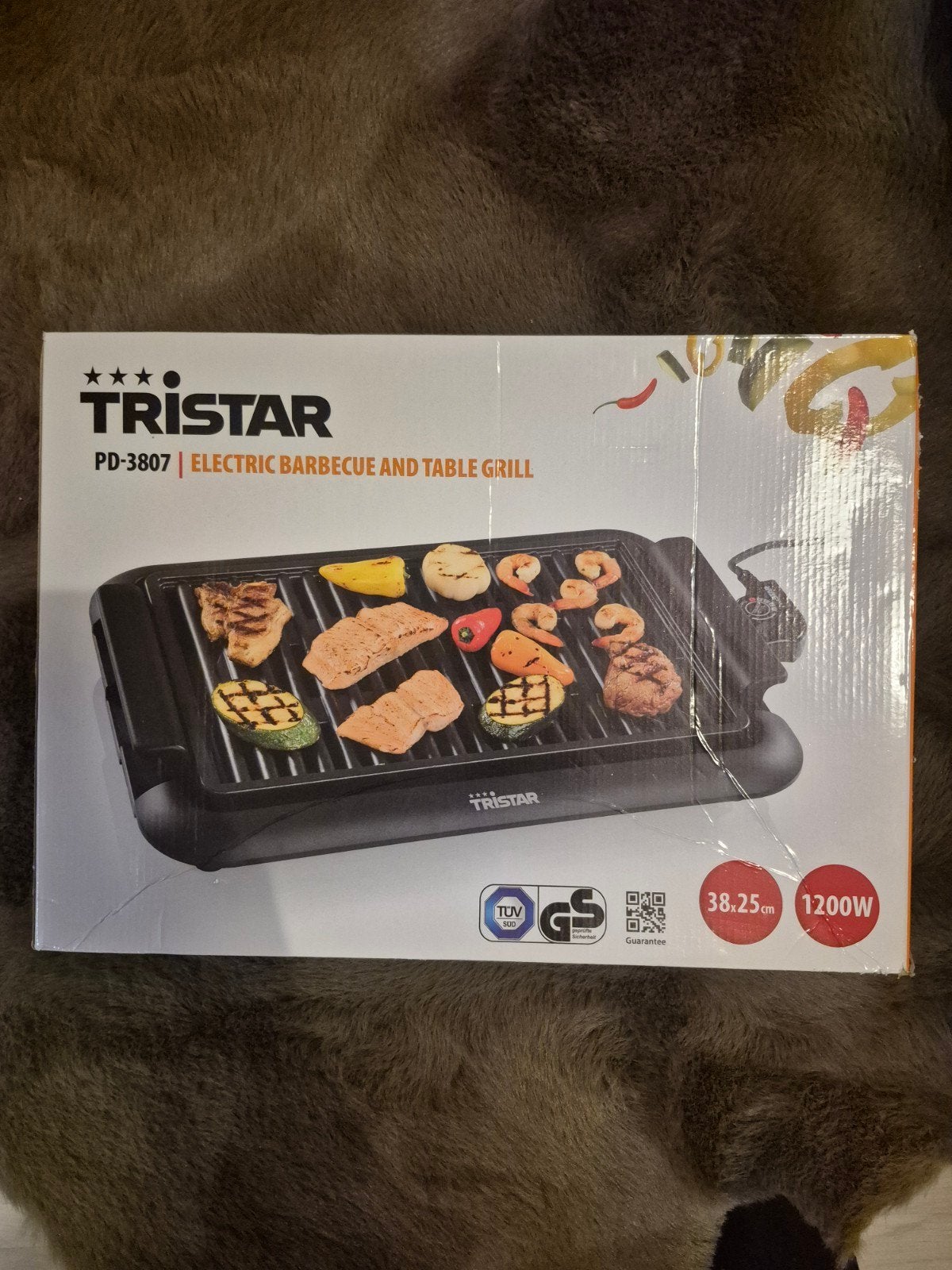 Tristar PD-3807 Elektrische Barbecue en Tafelgrill, Ophalen of Verzenden, Zo goed als nieuw, Tafelgrill