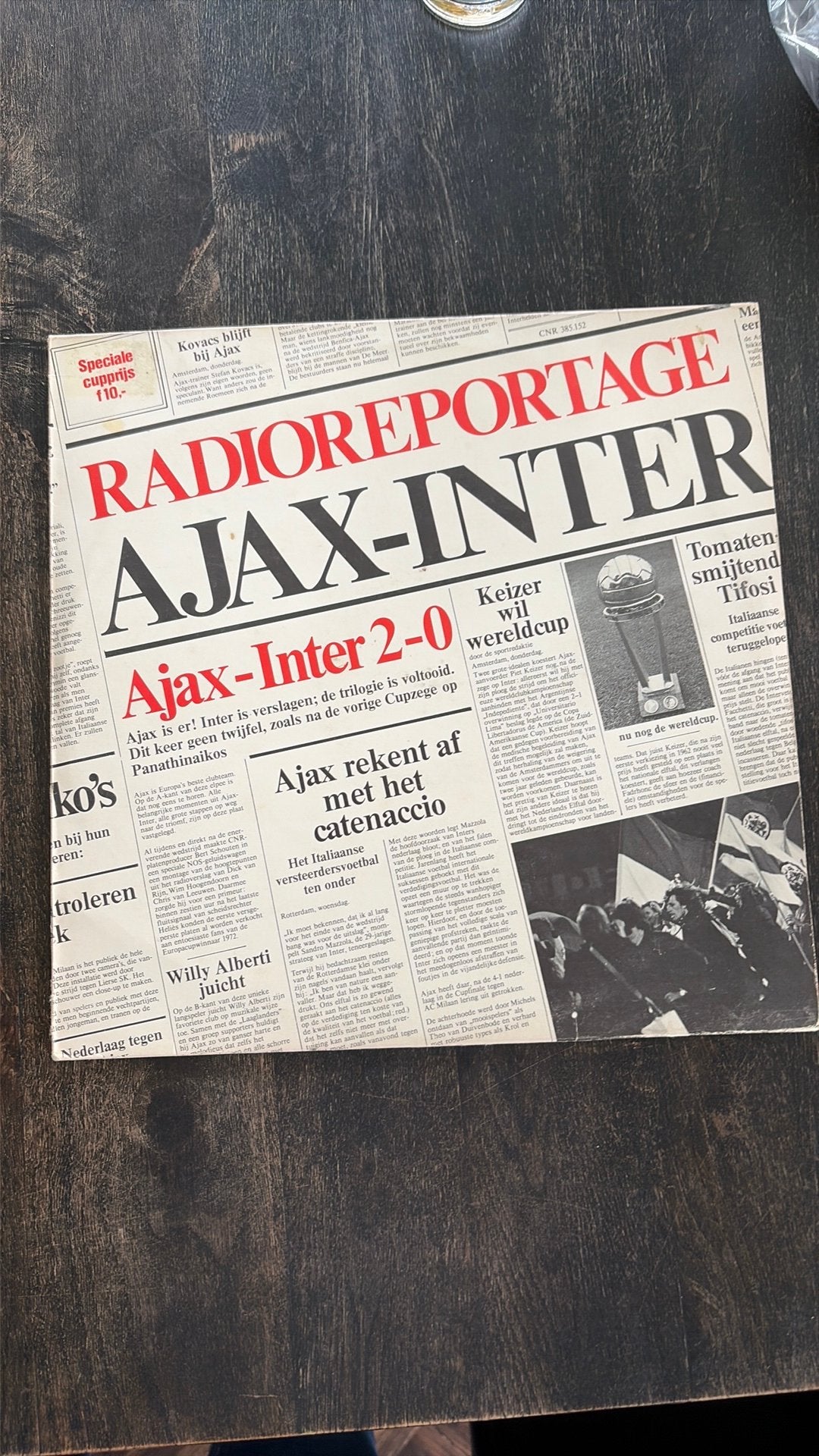 Oude LP AJAX Inter, Ophalen of Verzenden, Zo goed als nieuw, Overige formaten