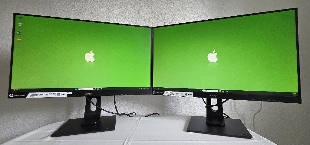 ZGAN Prachtige 2x 27 IIyama G-MASTER G2730HSU HDMI Speakers, Gaming, Draaibaar, IPS, DisplayPort