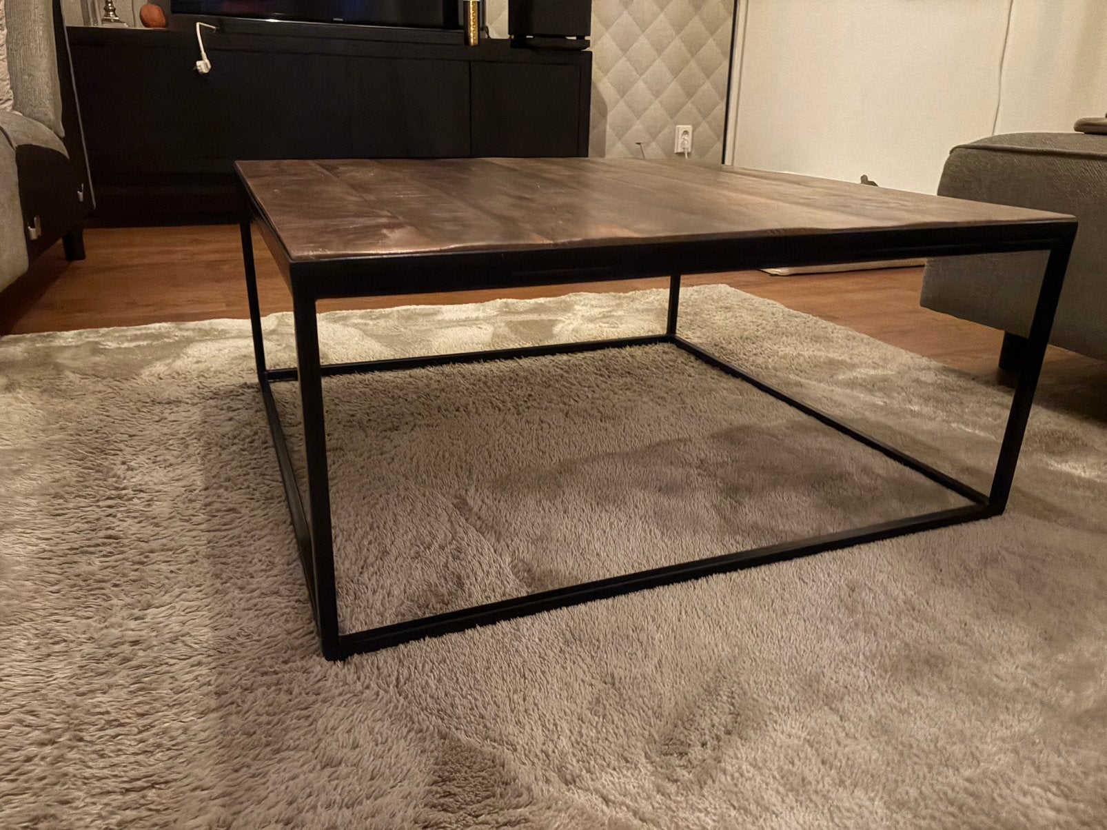 Salontafel magohout, Huis en Inrichting, Ophalen, Zo goed als nieuw, Vierkant, 50 tot 100 cm