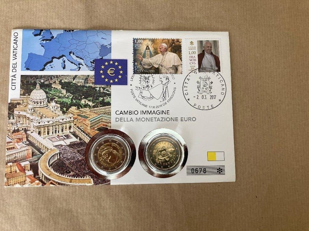 2 € Numisbrief. Vaticaan. 2016/2017., Ophalen, Vaticaanstad, 2 euro, Losse munt