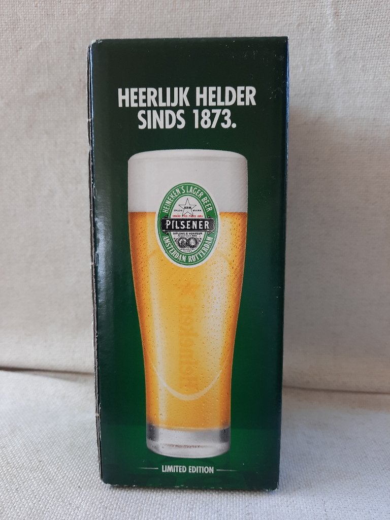 Heineken Pilsener bierglas Limited Edition Logo 1889 - Nieuw, Ophalen of Verzenden, Nieuw, Glas of Glazen, Heineken
