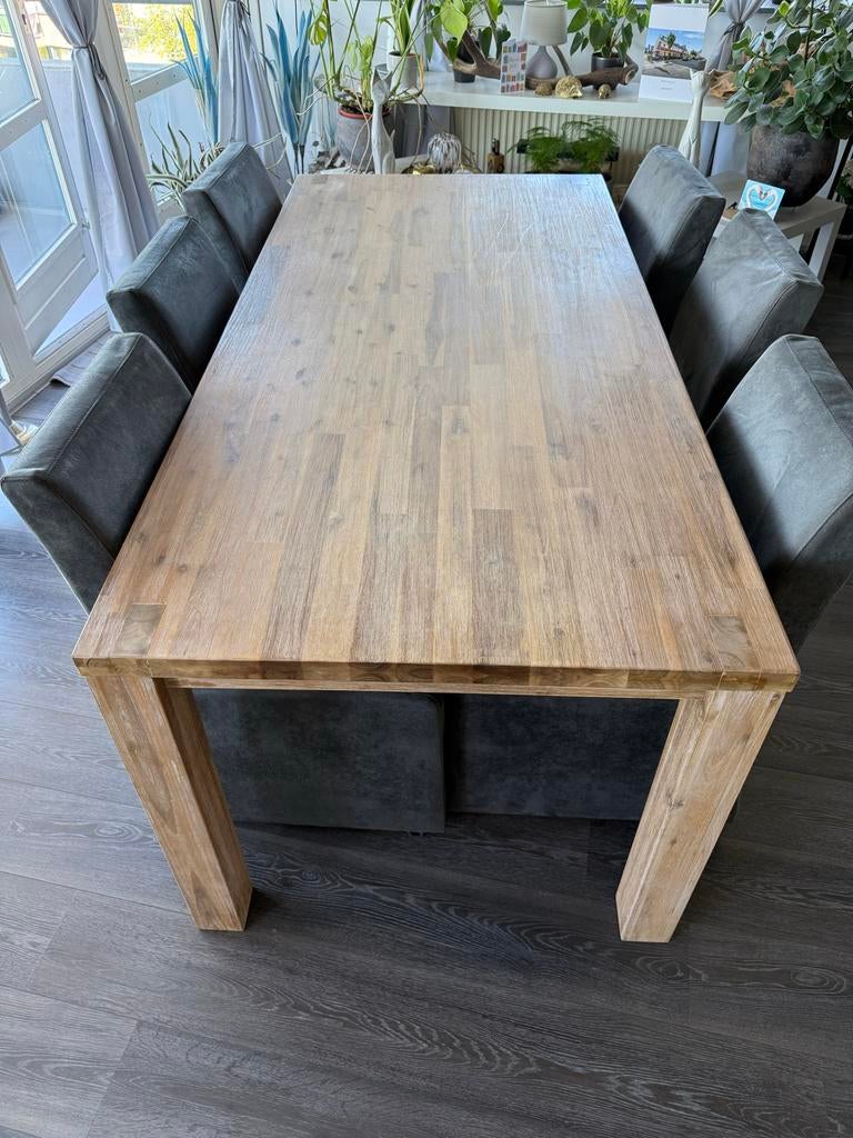 Eikenhouten eettafel 190x90 cm - Goed onderhouden, Huis en Inrichting, Tafels | Eettafels, Ophalen, Eikenhout, 50 tot 100 cm, Zo goed als nieuw
