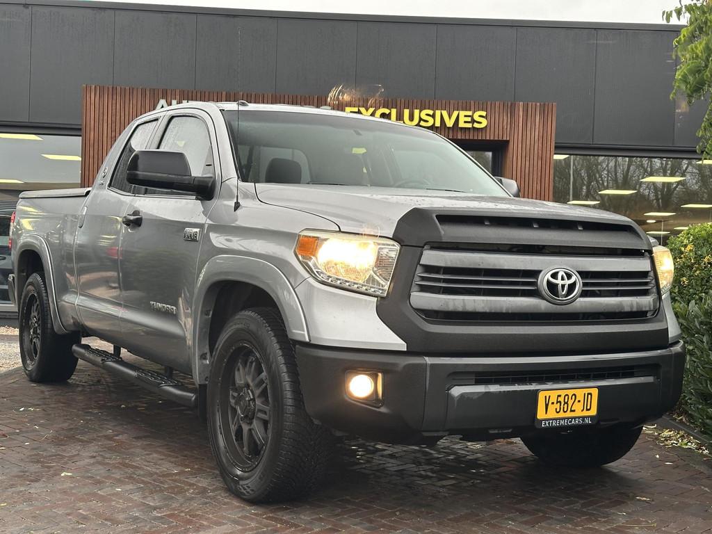 Toyota Tundra 5.7 V8 Double Cab Luxe Leder Airco Cruise Trek, Auto's, Automaat, Euro 5, Stof, Gebruikt