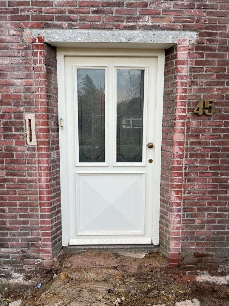 Voordeur hout inclusief kozijn, afm bxh 112,5 cm x 217 cm, Gebruikt, 215 cm of meer, Buitendeur, Hout
