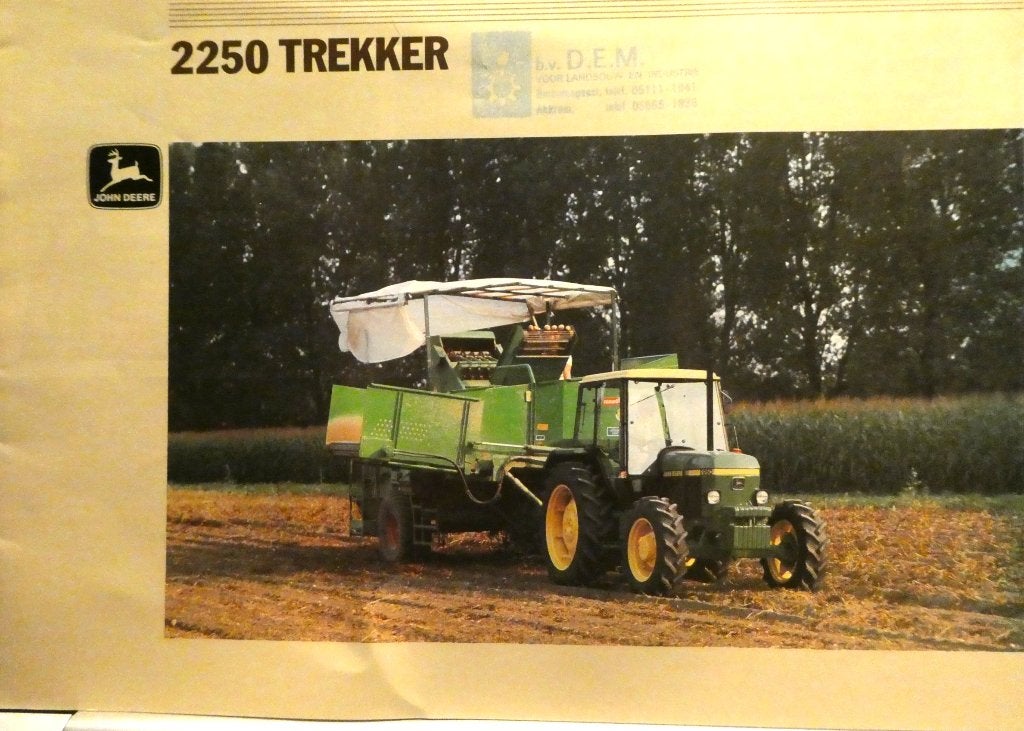Folder / Landbouw / Tractor / John Deere 2250 Trekker, Verzenden, Gelezen, Overige merken