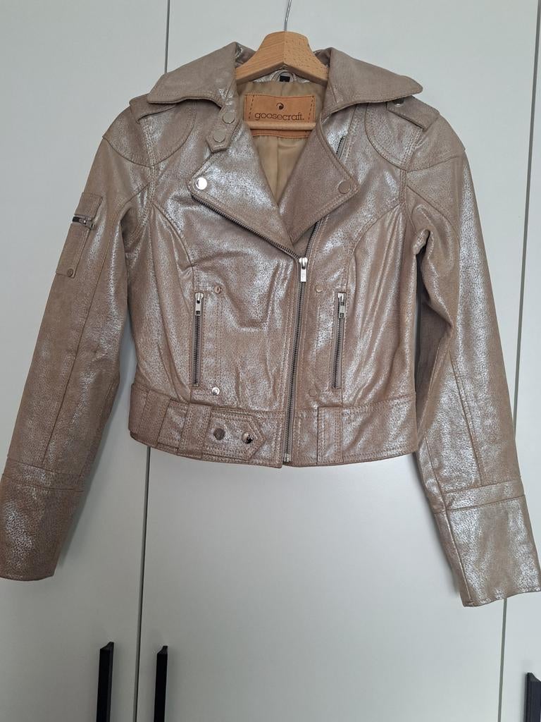 Leren jas Goosecraft Biker 406 maat S, Ophalen of Verzenden, Zo goed als nieuw, Maat 36 (S)