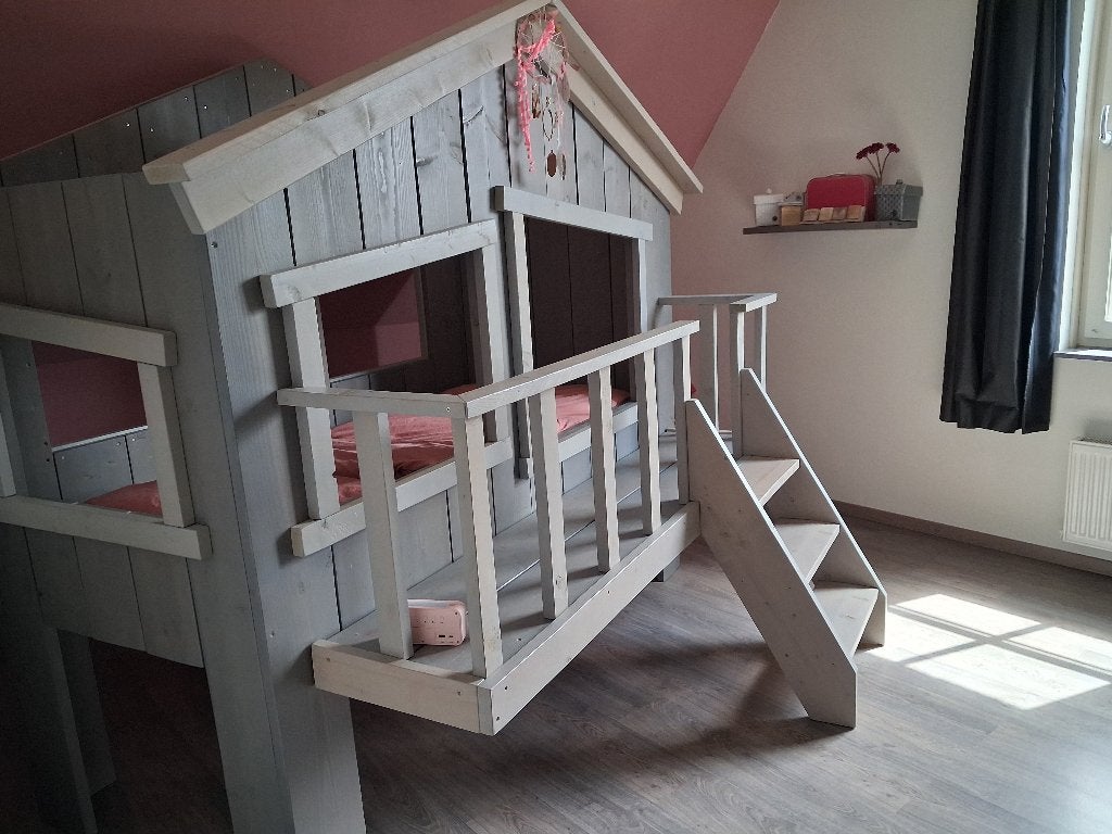 Kinder bed, Ophalen, Lattenbodem, 180 cm of meer, 100 cm of meer