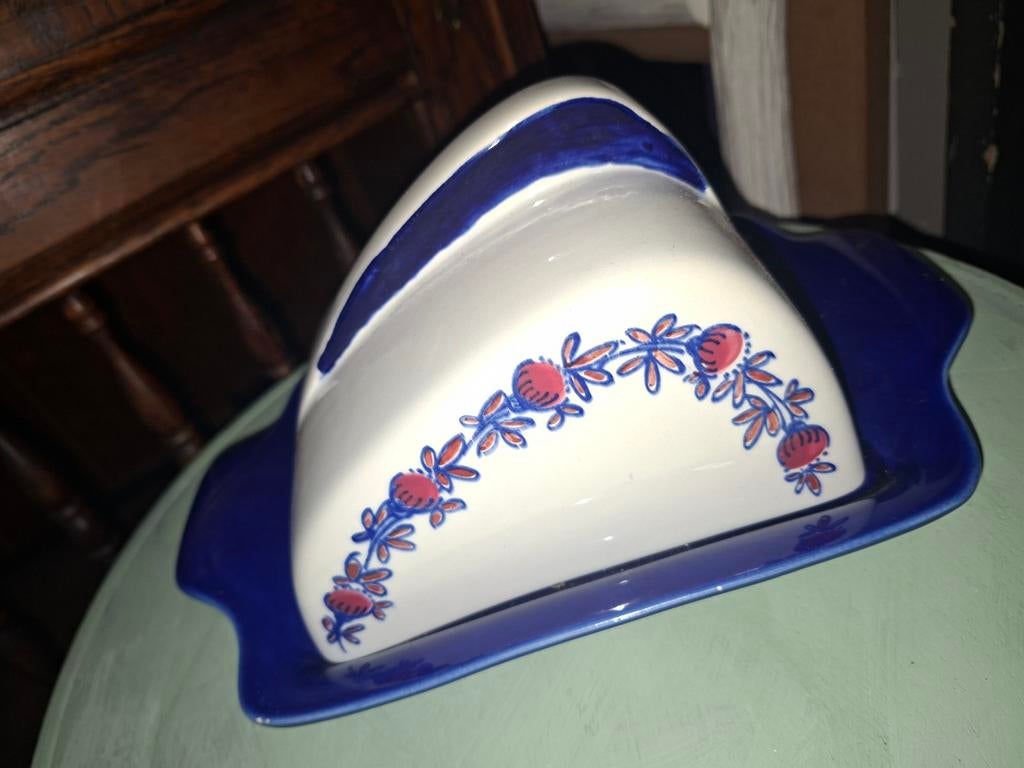 Vintage Bleu Band kaasstolp., Ophalen of Verzenden