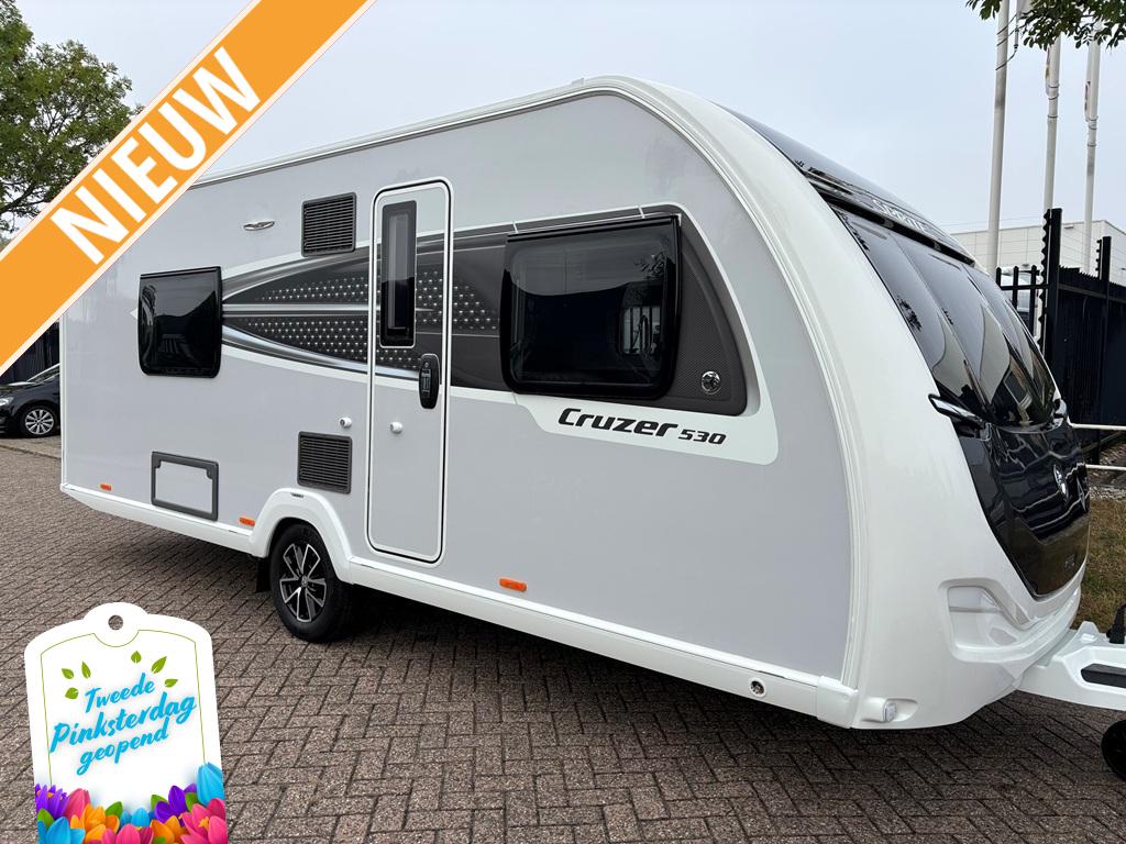Sprite Cruzer 530 SR € 2.500,- gratis opties!!, Caravans en Kamperen, Caravans, Standaardzit, Schokbreker, 1250 - 1500 kg, Tot en met 4