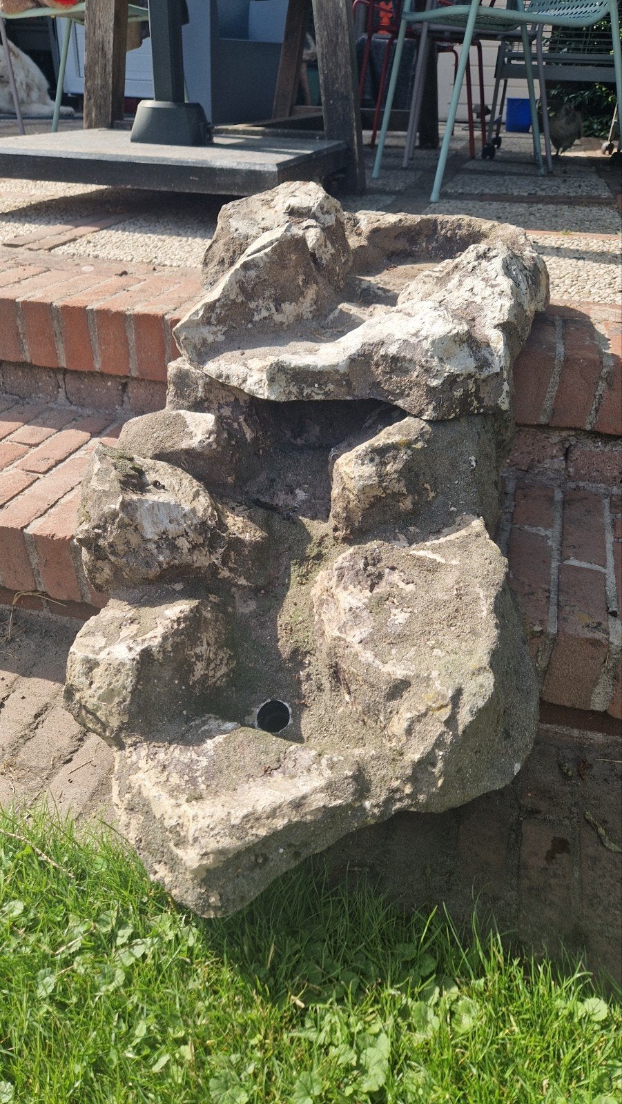 2 st. Waterval/beekverloop voor vijver of tuin - Natuurlijke, Ophalen, Gebruikt, Kunststof, Waterval