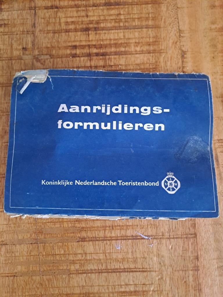 ANWB Aanrijdingsformulier Kon. Nederlandsche Toeristenbond, Ophalen of Verzenden