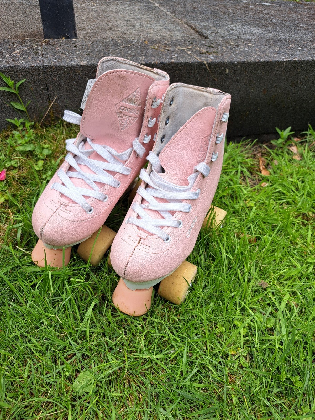 Roze Oxelo rolschaatsen - Maat 32, Kinderen en Baby's, Speelgoed | Buiten | Rolschaatsen, Ophalen, Gebruikt, Kinderen