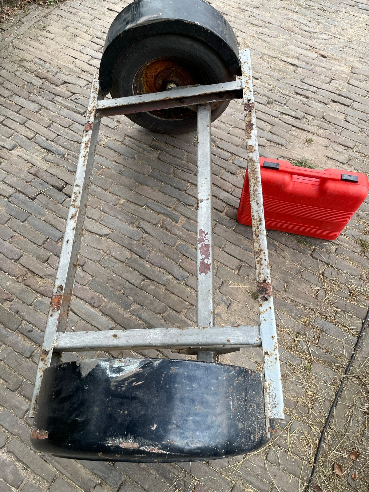 Robuuste handkar met wielen, Auto diversen, Ophalen of Verzenden, Gebruikt