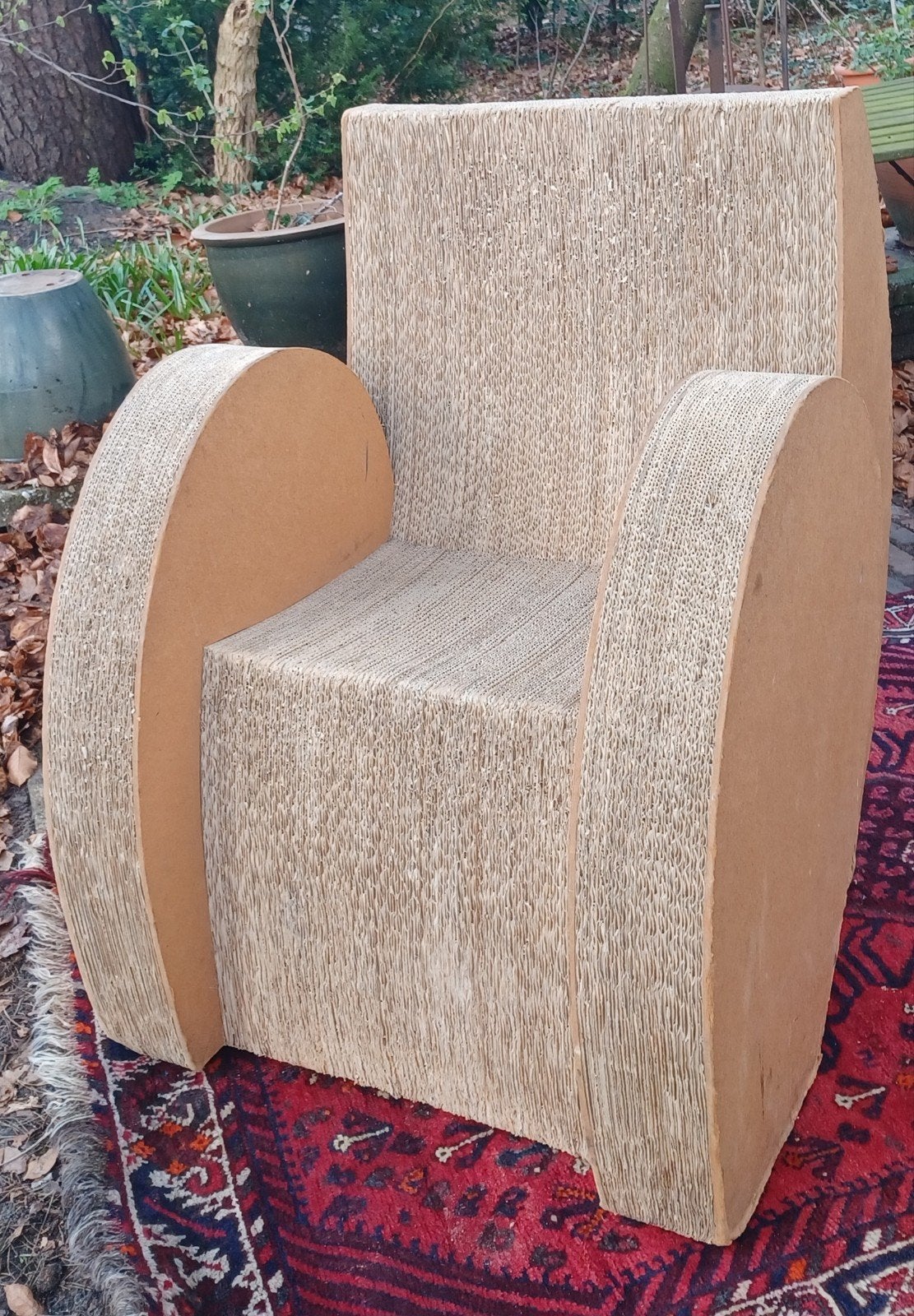 Kartonnen fauteuil. Stoel van karton. Design chair., Ophalen, Overige materialen, Gebruikt, Jaren 30 art deco