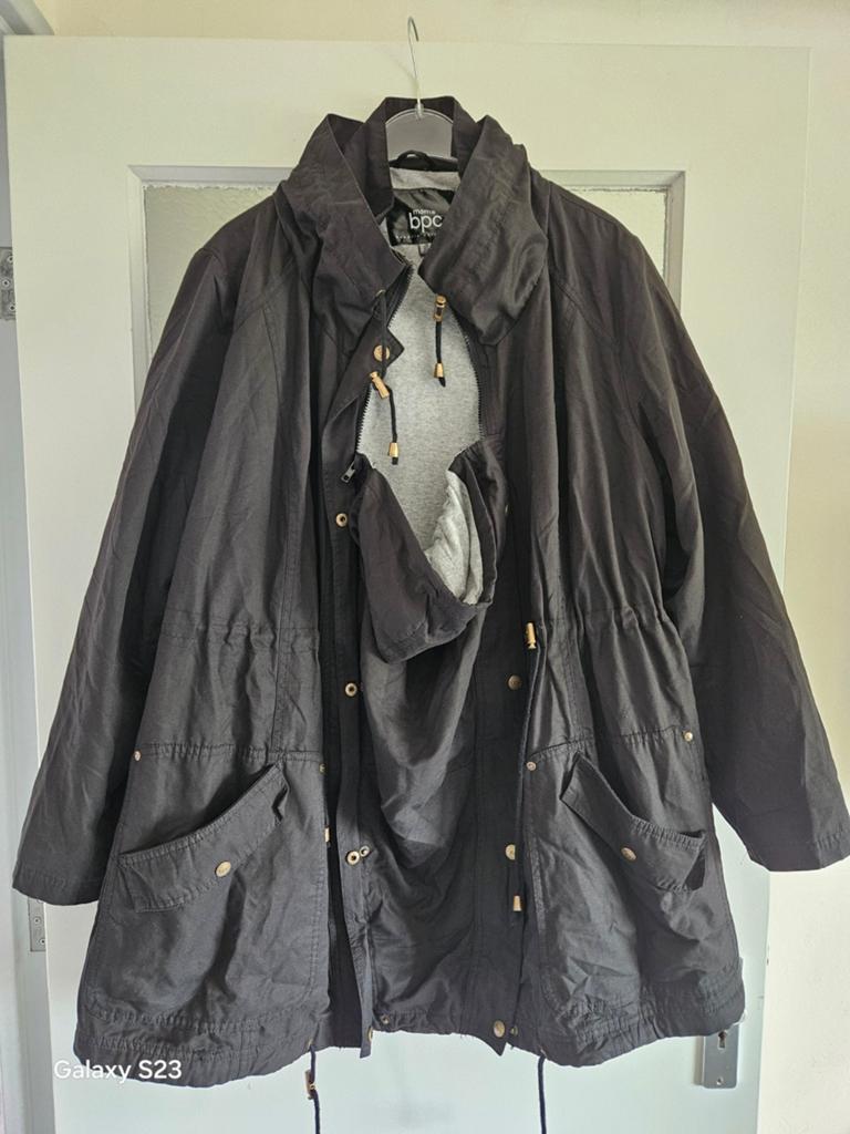 zwangerschaps- en draagjas, Zwart, Maat 46/48 (XL) of groter, Ophalen of Verzenden, Zo goed als nieuw