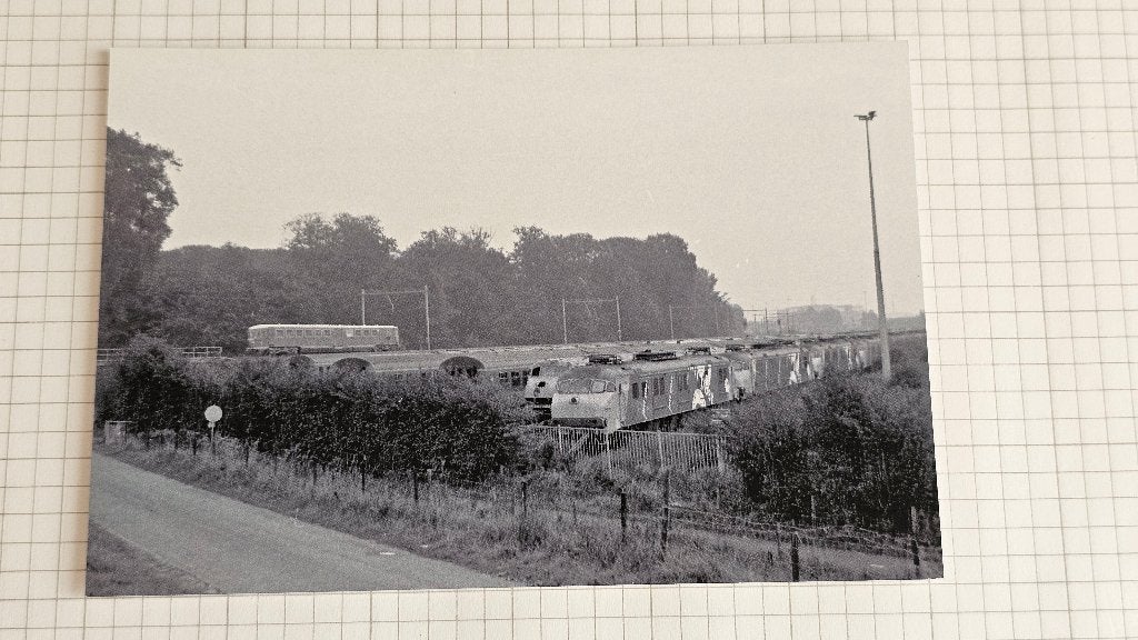 Foto TREIN NS Nederlandse Spoorwegen Plan X DE1 PTT Post Mp, Verzamelen, Verzenden, Gebruikt, Trein, Overige typen