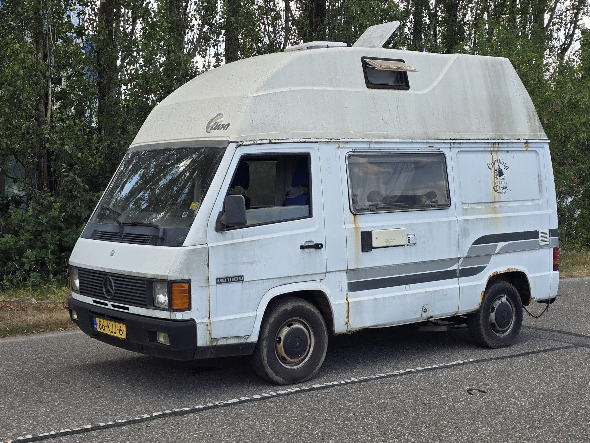 Mercedes-Benz MB 100 D Camper Kampeerwagen Vakantie bus, Mercedes-Benz, Bedrijf, Handgeschakeld, Diesel