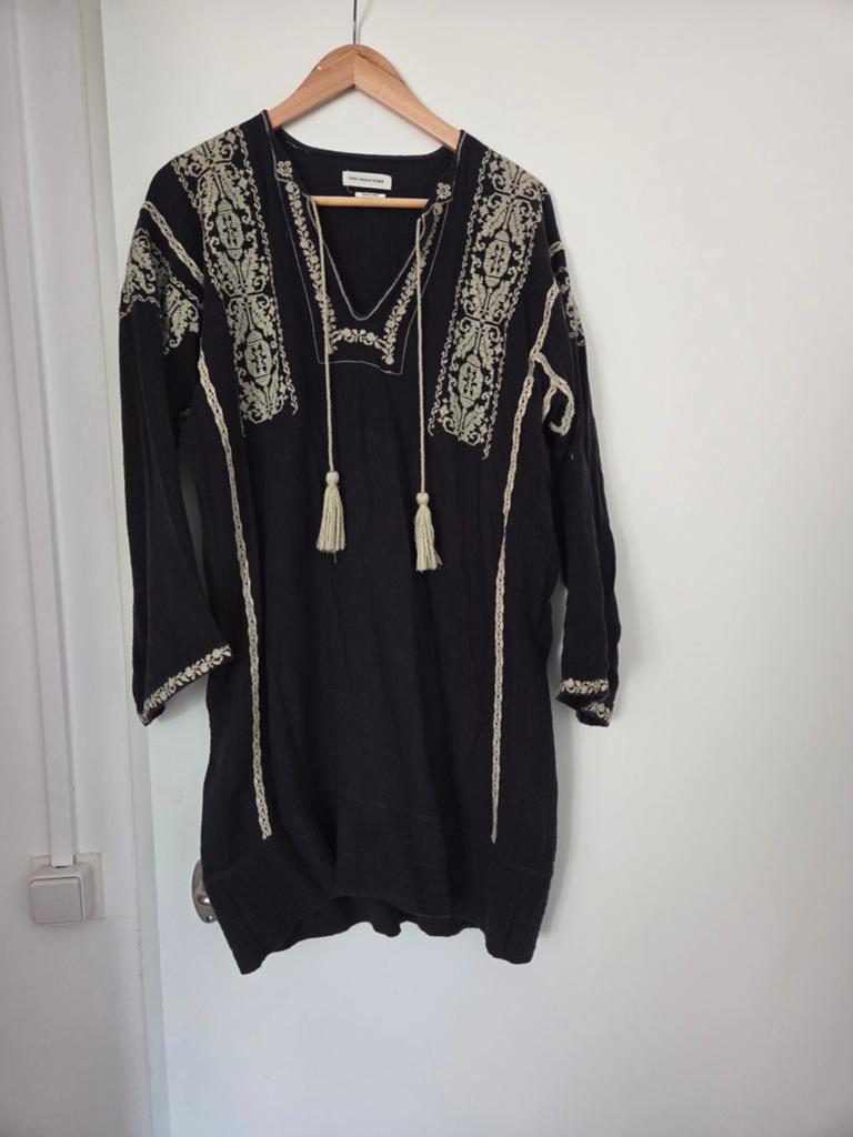 Isabel Marant Étoile Tuniek Zwart Geborduurd Maat 38, Kleding | Dames, Blouses en Tunieken, Maat 38/40 (M), Isabel Marant Étoile