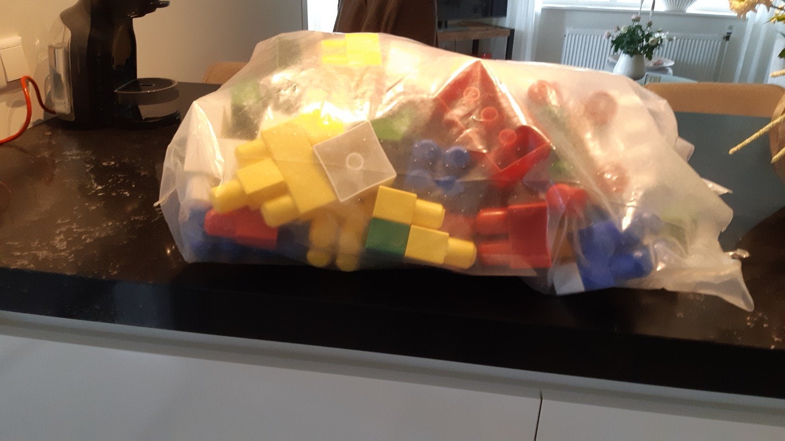 grote zak met duplo., Ophalen